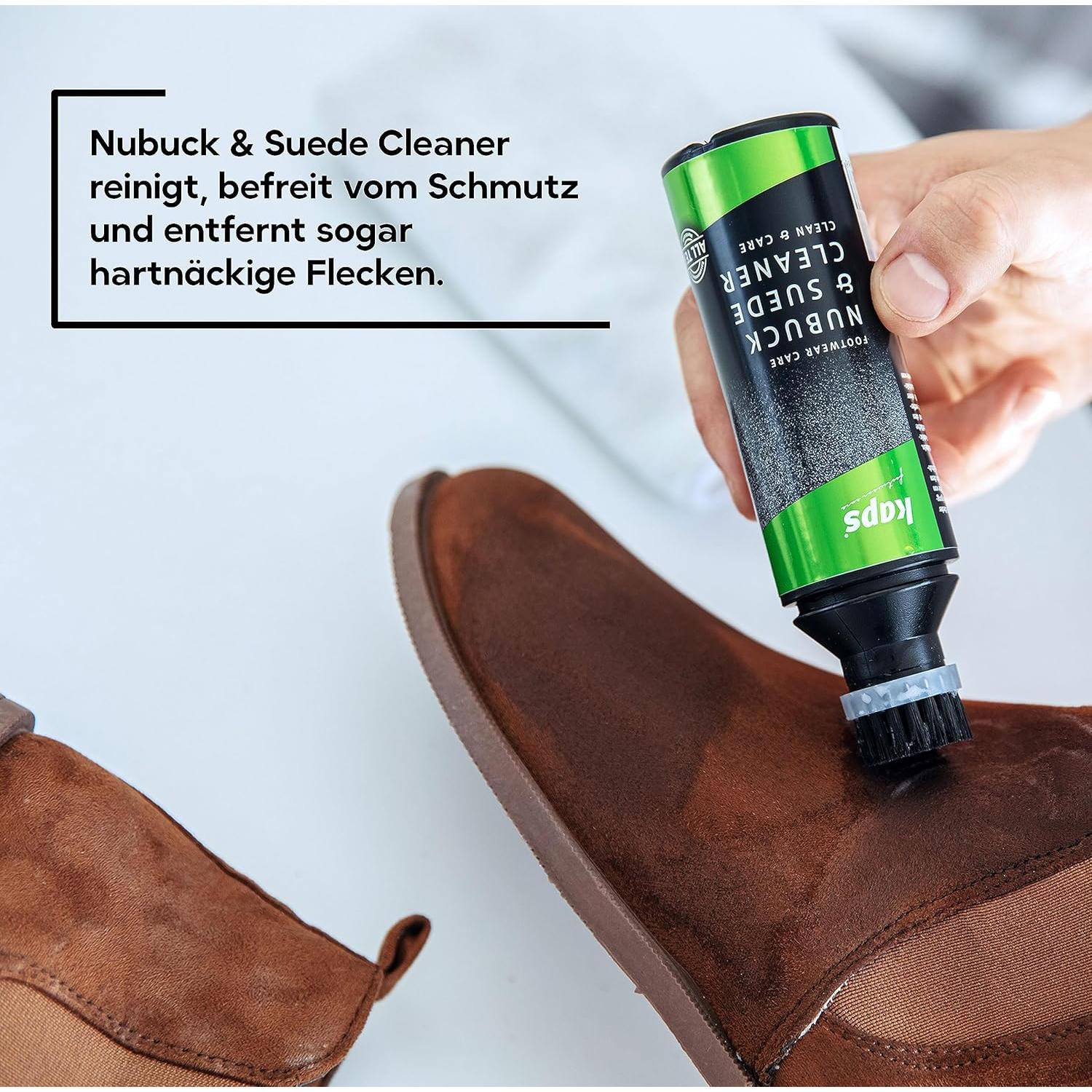 Limpiador de Nubuck y Ante Kaps 75 ml con Cepillo Aplicador