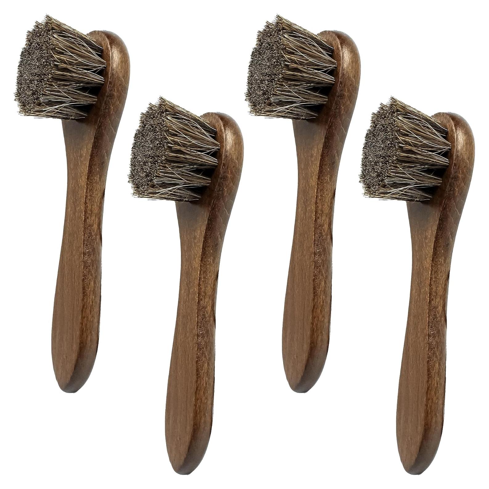 Juego de 4 Cepillos de Crin de Caballo Eagle para Cuero