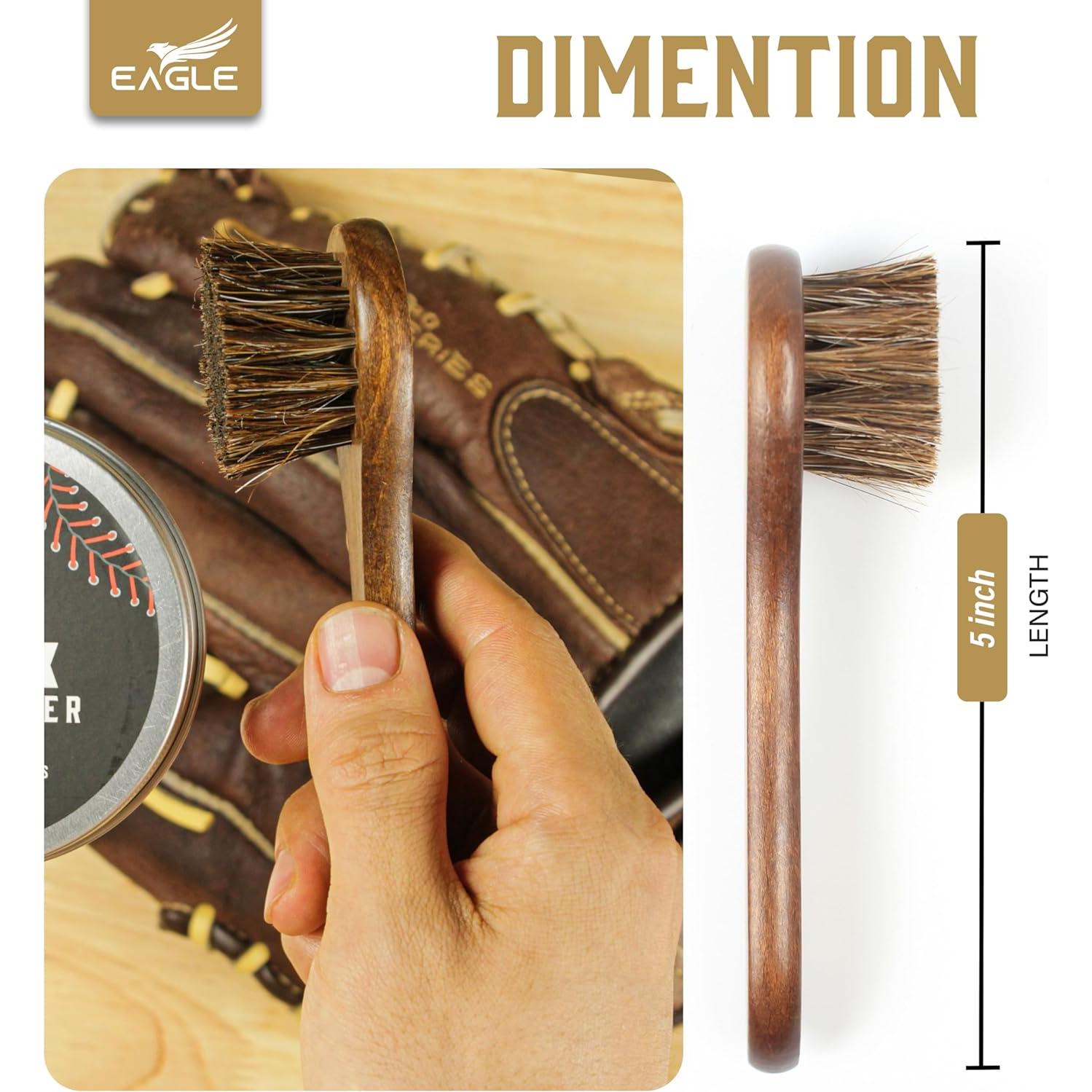 Juego de 4 Cepillos de Crin de Caballo Eagle para Cuero