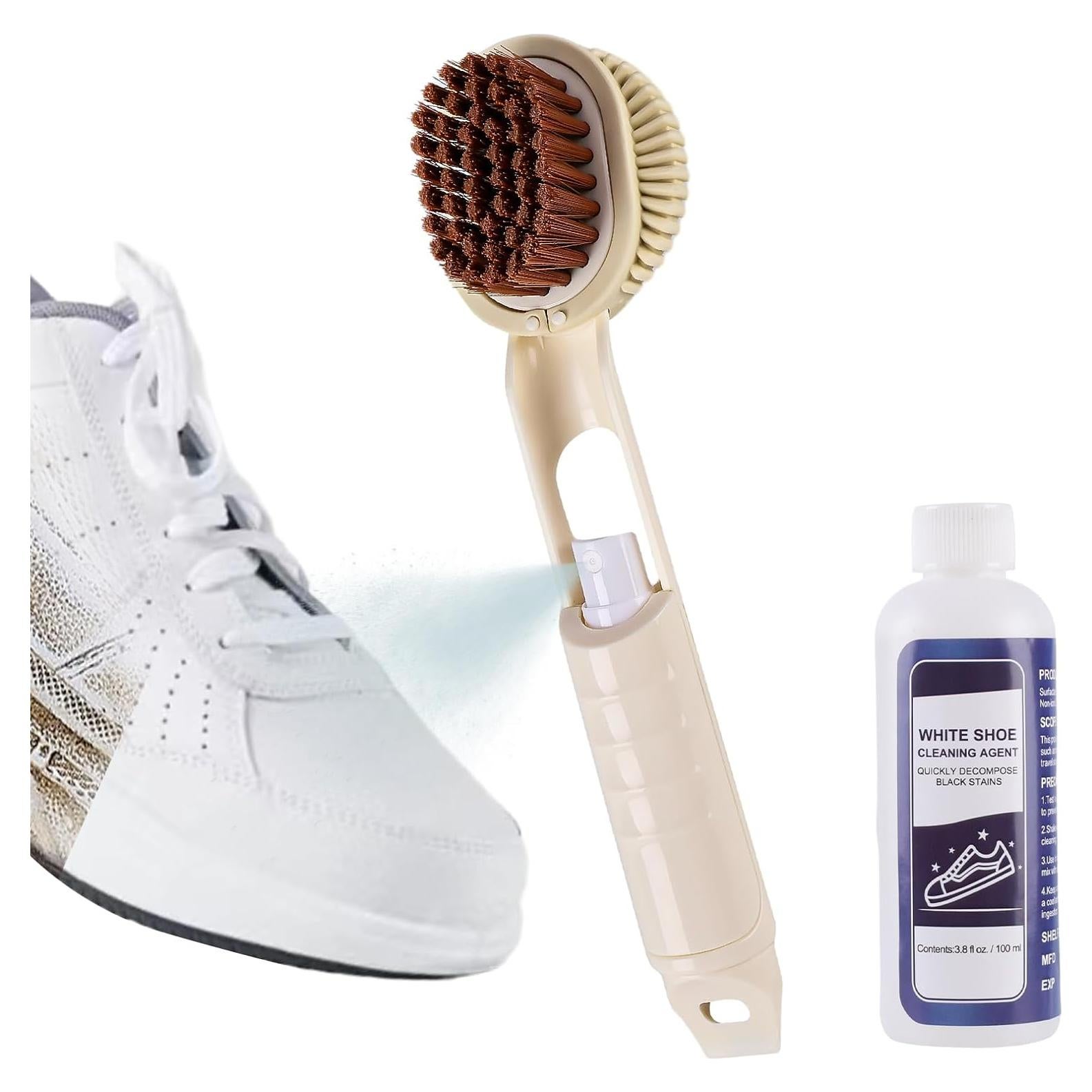 Kit de Limpieza de Zapatos NUKied - Cepillo 3 en 1 y Spray