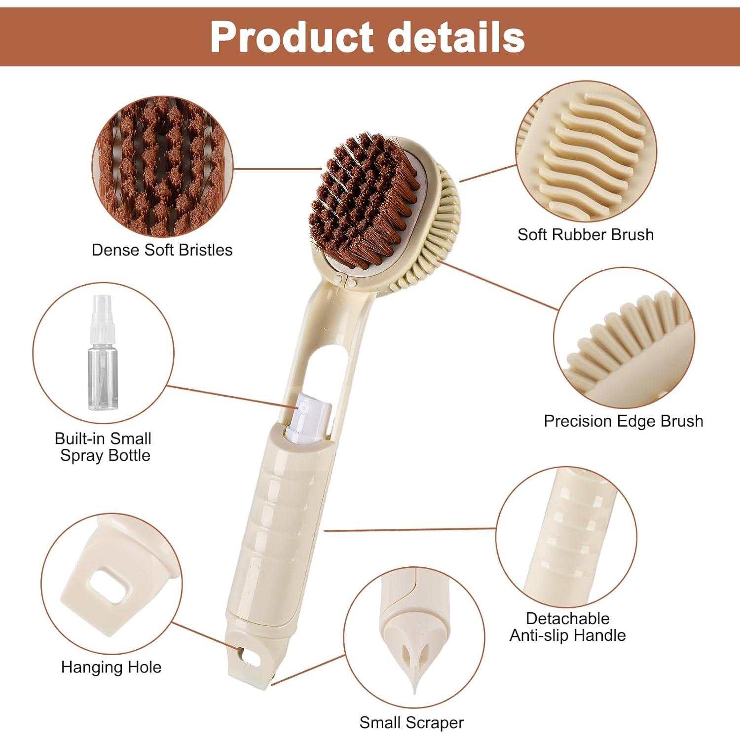 Kit de Limpieza de Zapatos NUKied - Cepillo 3 en 1 y Spray