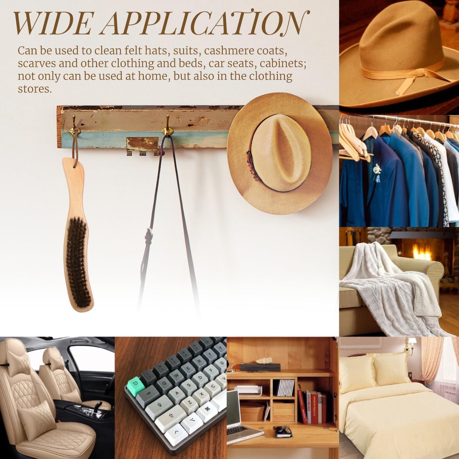 Set de 2 Cepillos de Pelo Dazzhues para Sombreros de Fieltro