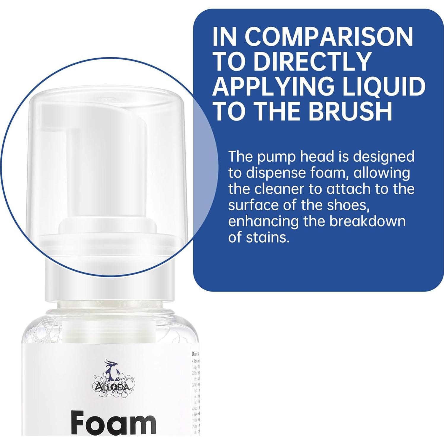 Kit Limpiador de Zapatos Alloda - Espuma, Cepillo y Toalla