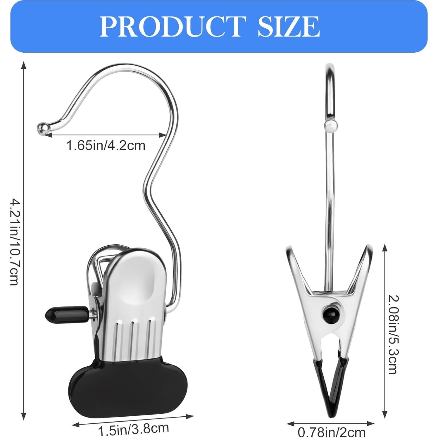 Pinzas de Ropa AAPPD 30 Piezas Clips de Acero Inoxidable