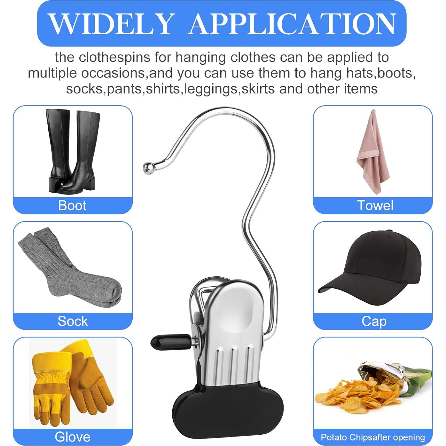 Pinzas de Ropa AAPPD 30 Piezas Clips de Acero Inoxidable