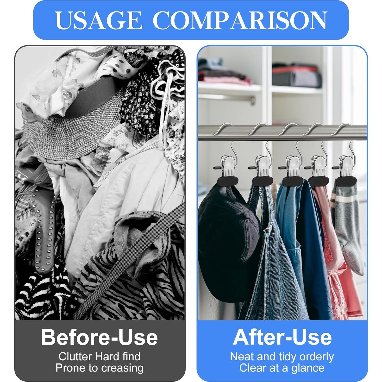 Pinzas de Ropa AAPPD 30 Piezas Clips de Acero Inoxidable