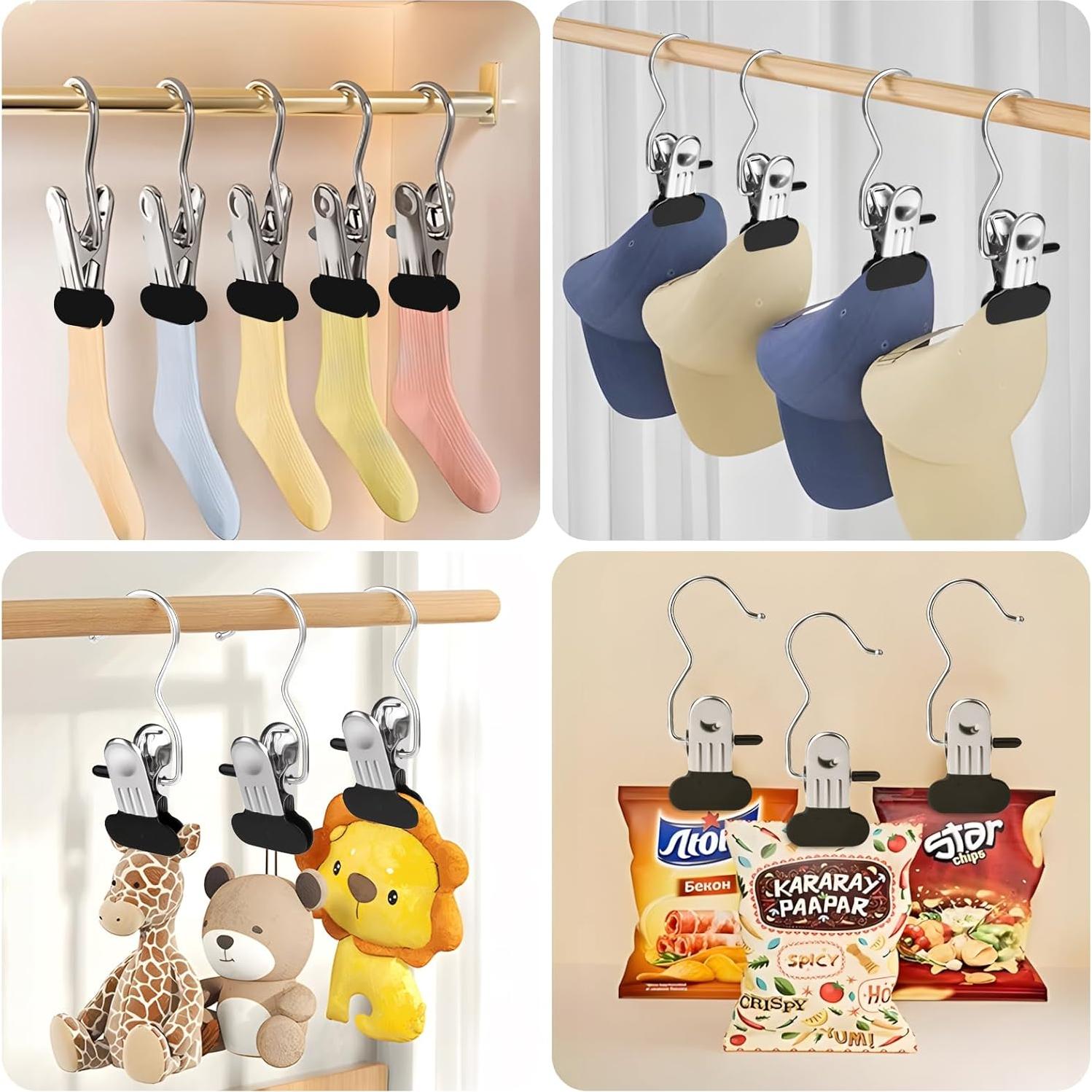 Pinzas de Ropa AAPPD 30 Piezas Clips de Acero Inoxidable