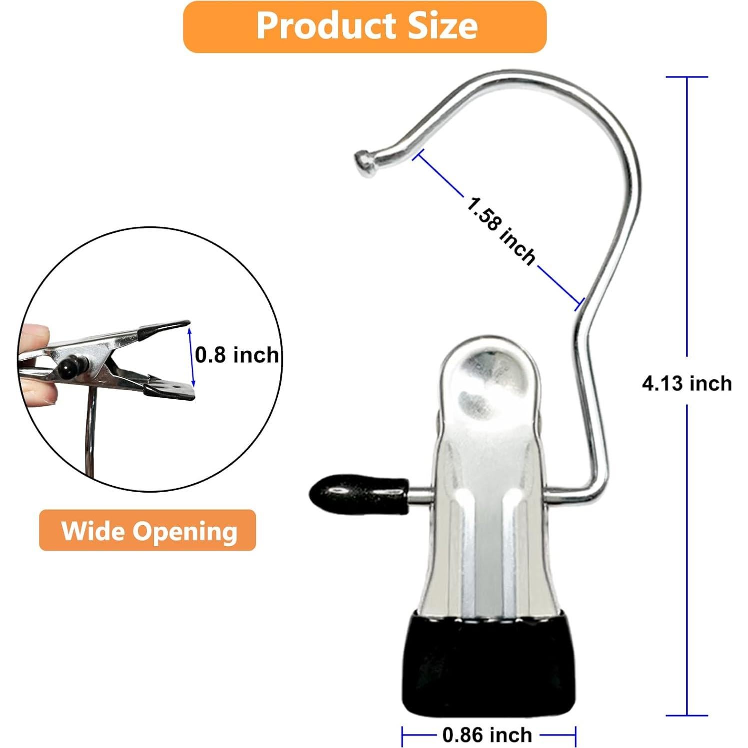 Ganchos para Botas Sylroal - Paquete de 12 Clips de Acero Inoxidable