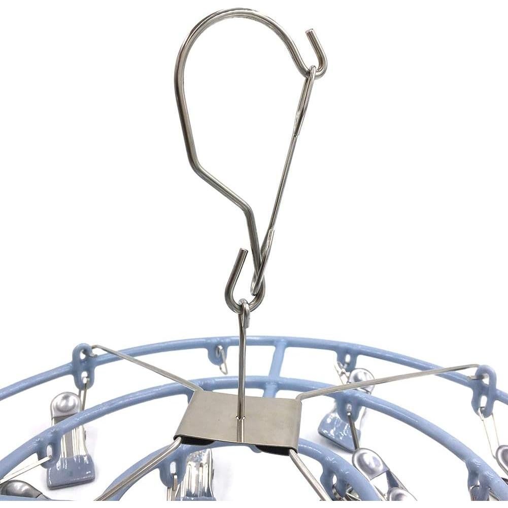 Estante Secado Ropa Acero Inoxidable HSJH 24 Clips Portátil