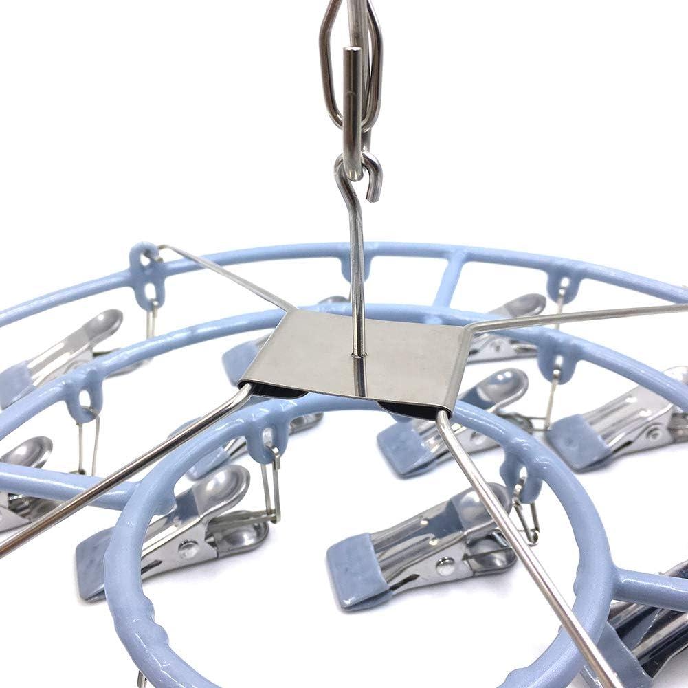 Estante Secado Ropa Acero Inoxidable HSJH 24 Clips Portátil