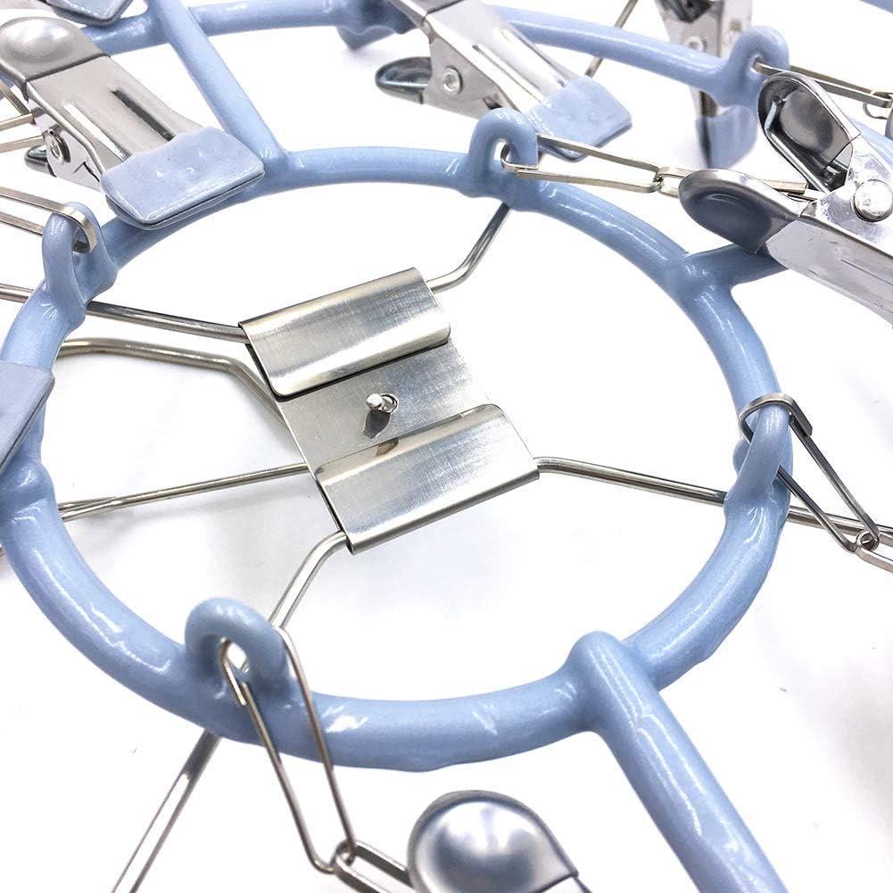 Estante Secado Ropa Acero Inoxidable HSJH 24 Clips Portátil