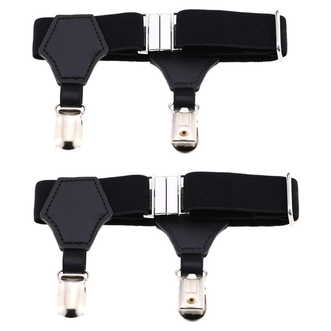 Sujetadores de Calcetines Ajustables Outman 2 Pcs Negro