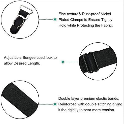 Clip de Medias Ajustable Elástico Doble Cara 4 Pcs Negro