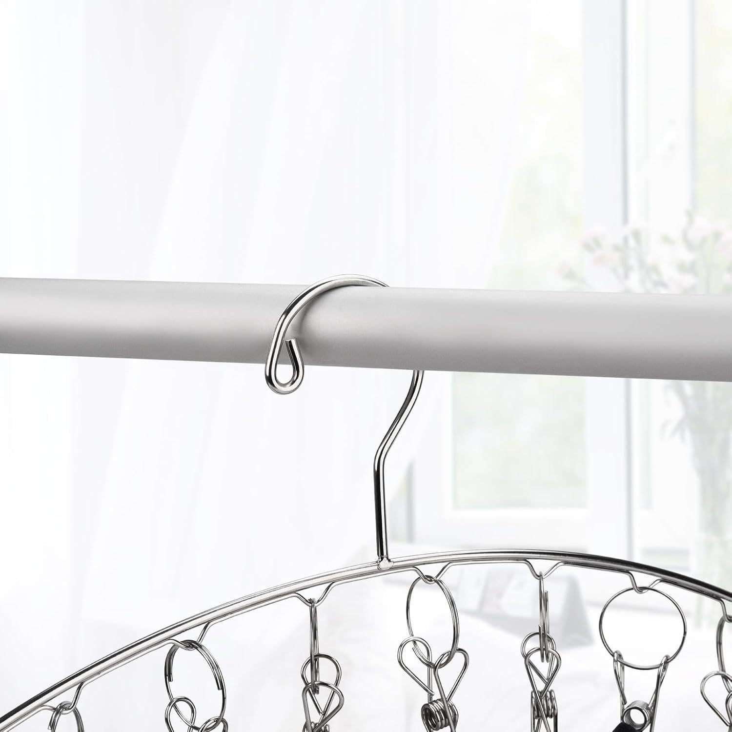 Perchero Toplife de Acero Inoxidable con 10 Clips - Juego de 4