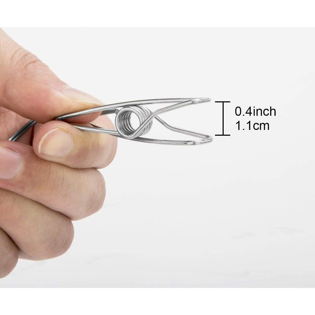 Perchero Toplife de Acero Inoxidable con 10 Clips - Juego de 4