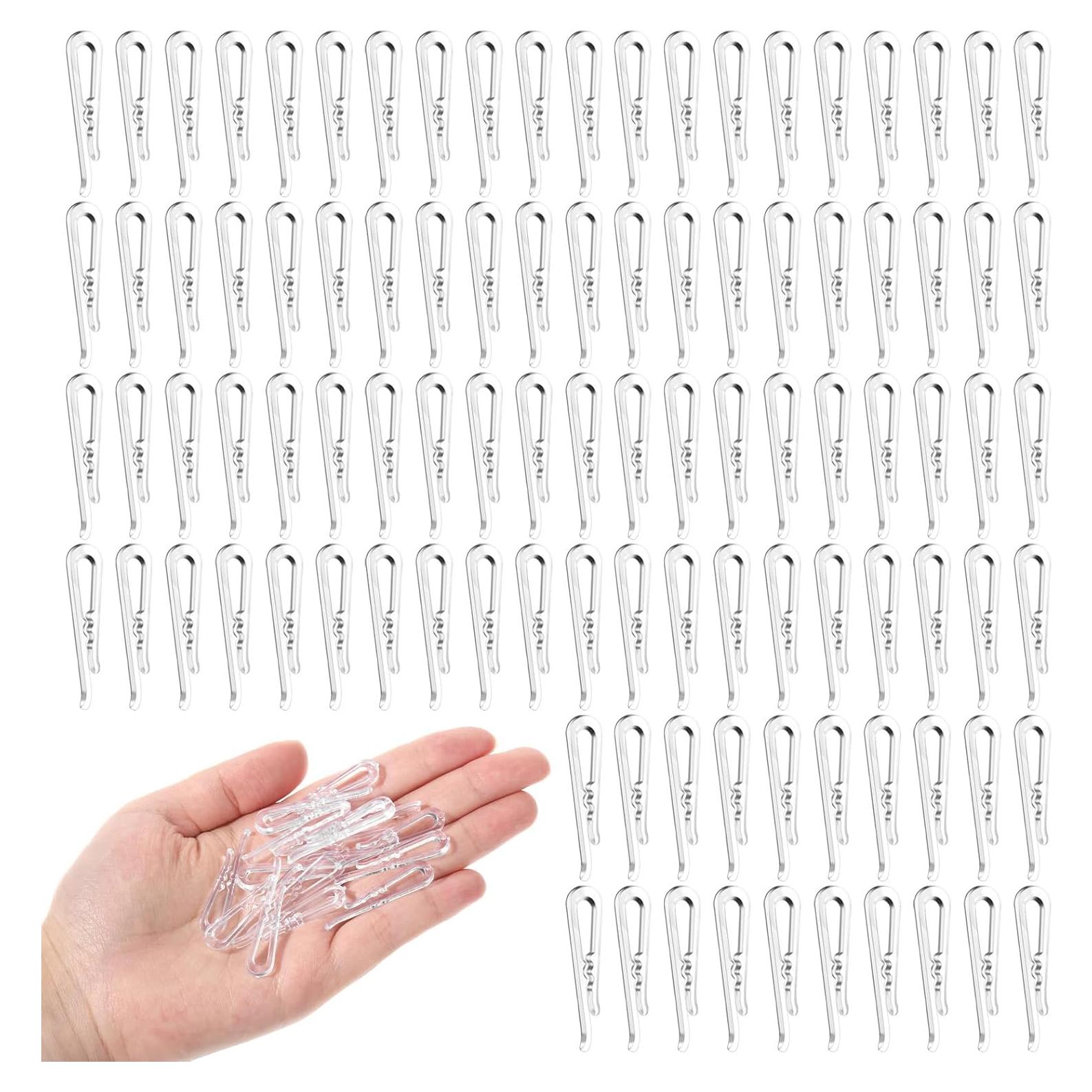 Bewudy 200 Clips Transparentes en Forma de U para Ropa