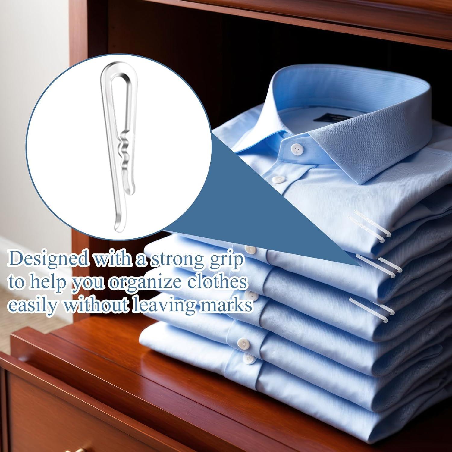 Bewudy 200 Clips Transparentes en Forma de U para Ropa