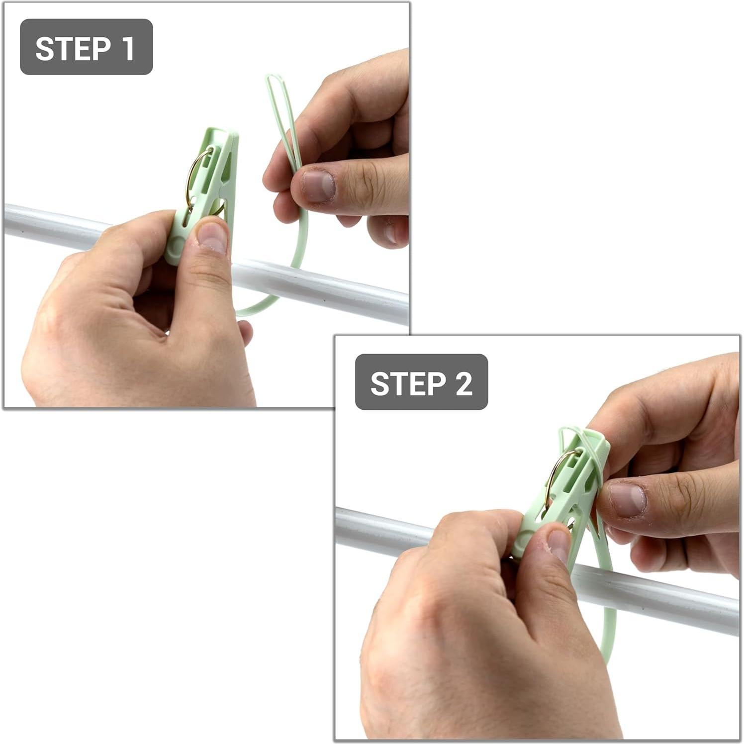 Paquete de 24 Pinzas para Ropa CloTong Antiviento Multicolor