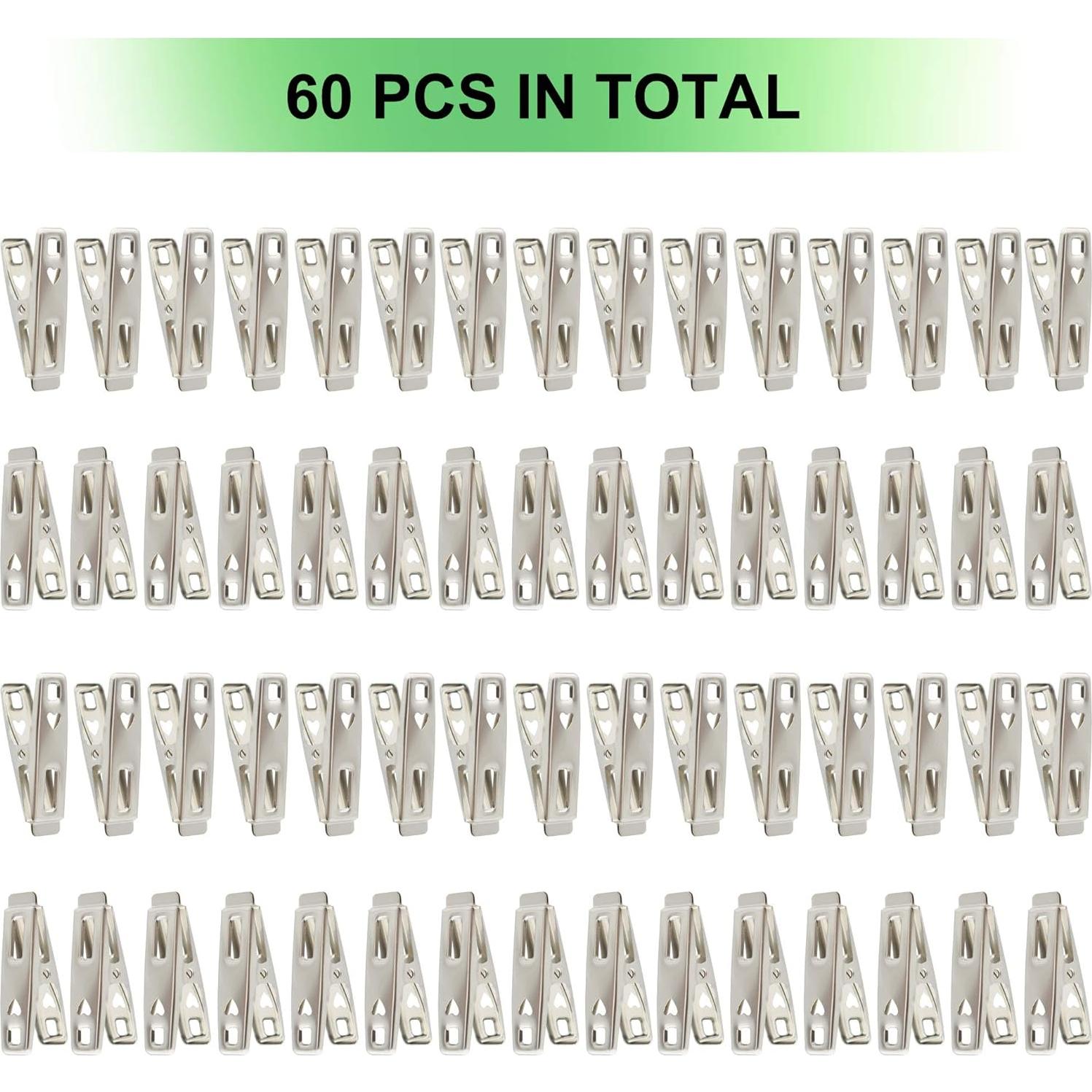 Pinzas de Acero Inoxidable VIPbuy 60 Piezas con Caja