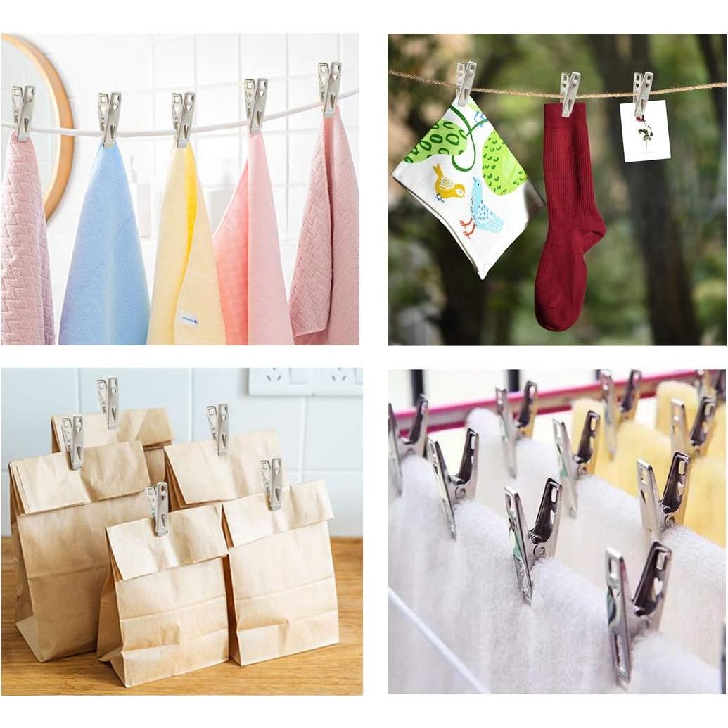 Pinzas de Acero Inoxidable VIPbuy 60 Piezas con Caja