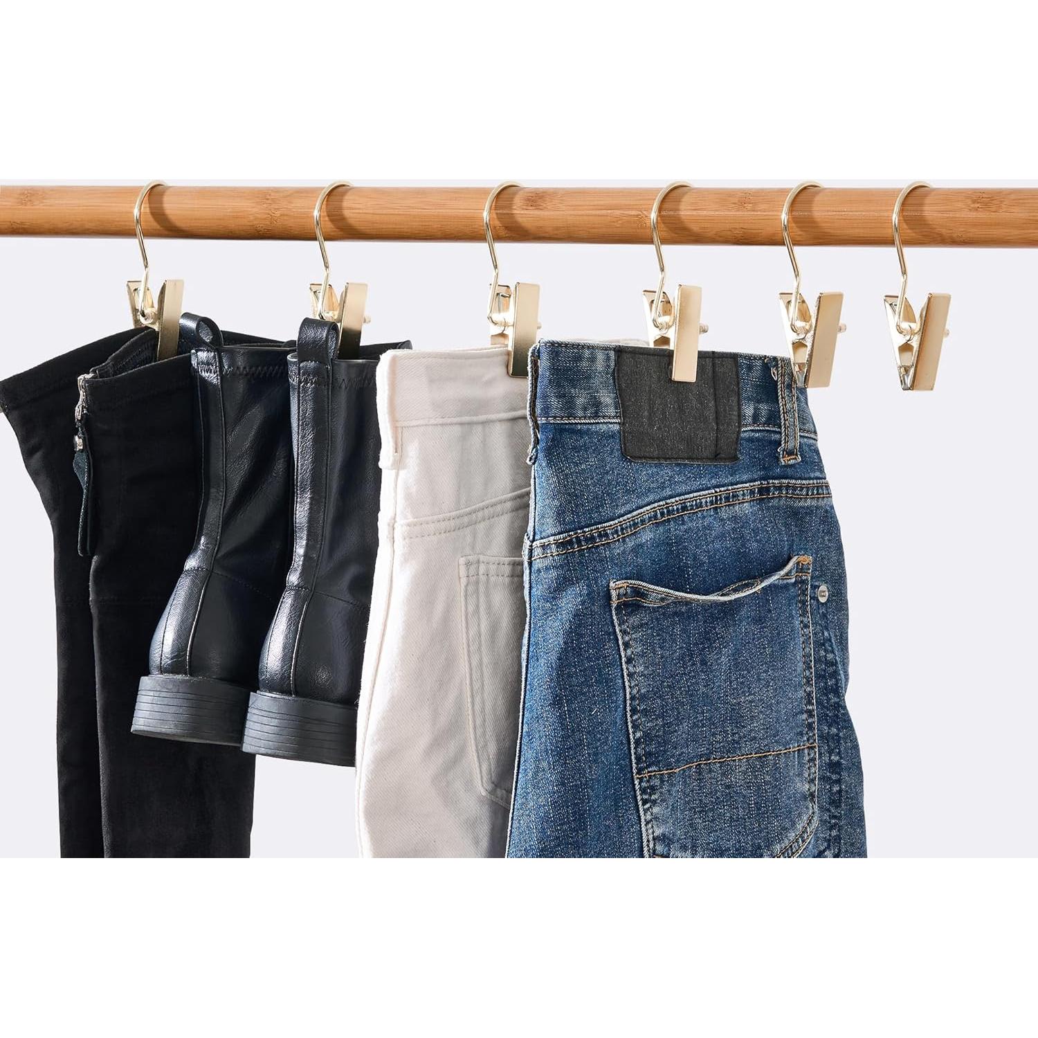 Ganchos para Botas BEWISHOME 50 Pcs Dorados Antideslizantes