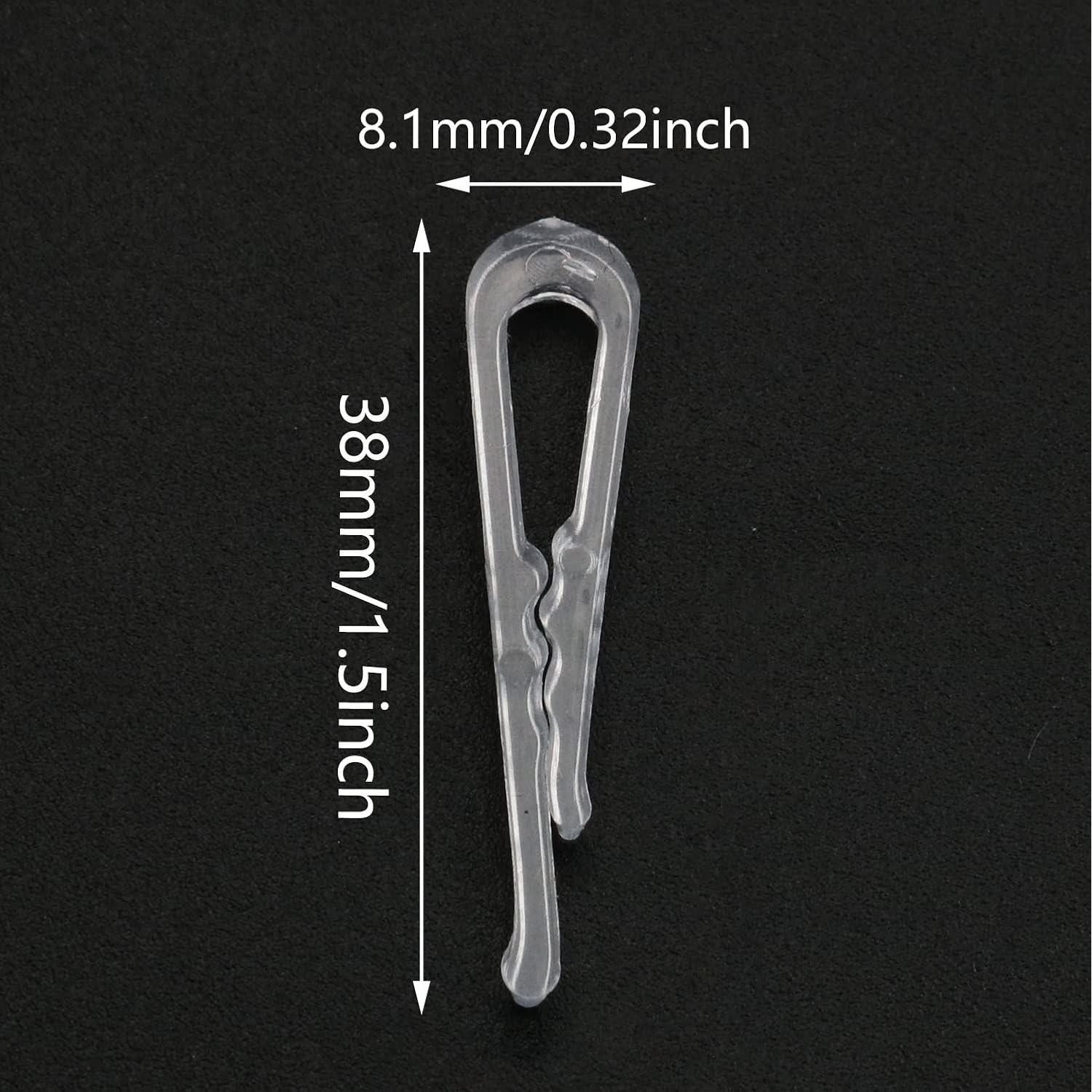 Clip de Camisa ZCZQC 200PCS Plástico Transparente Duradero