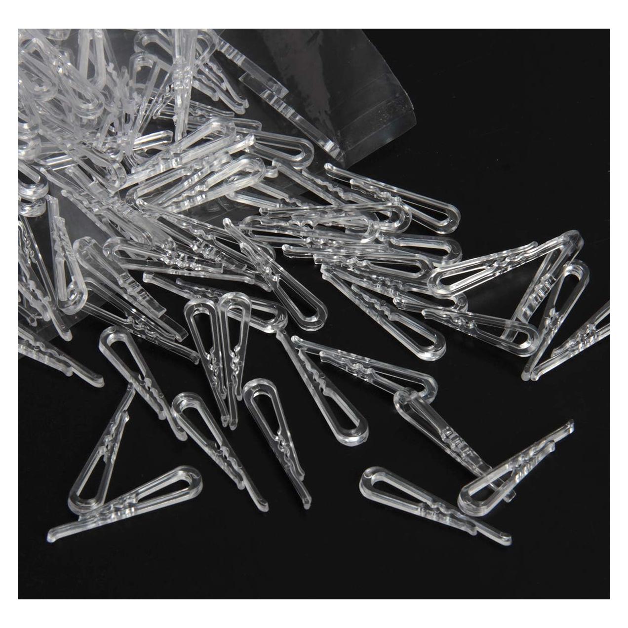 500 Clips de Plástico Transparente SBYURE en Forma de U