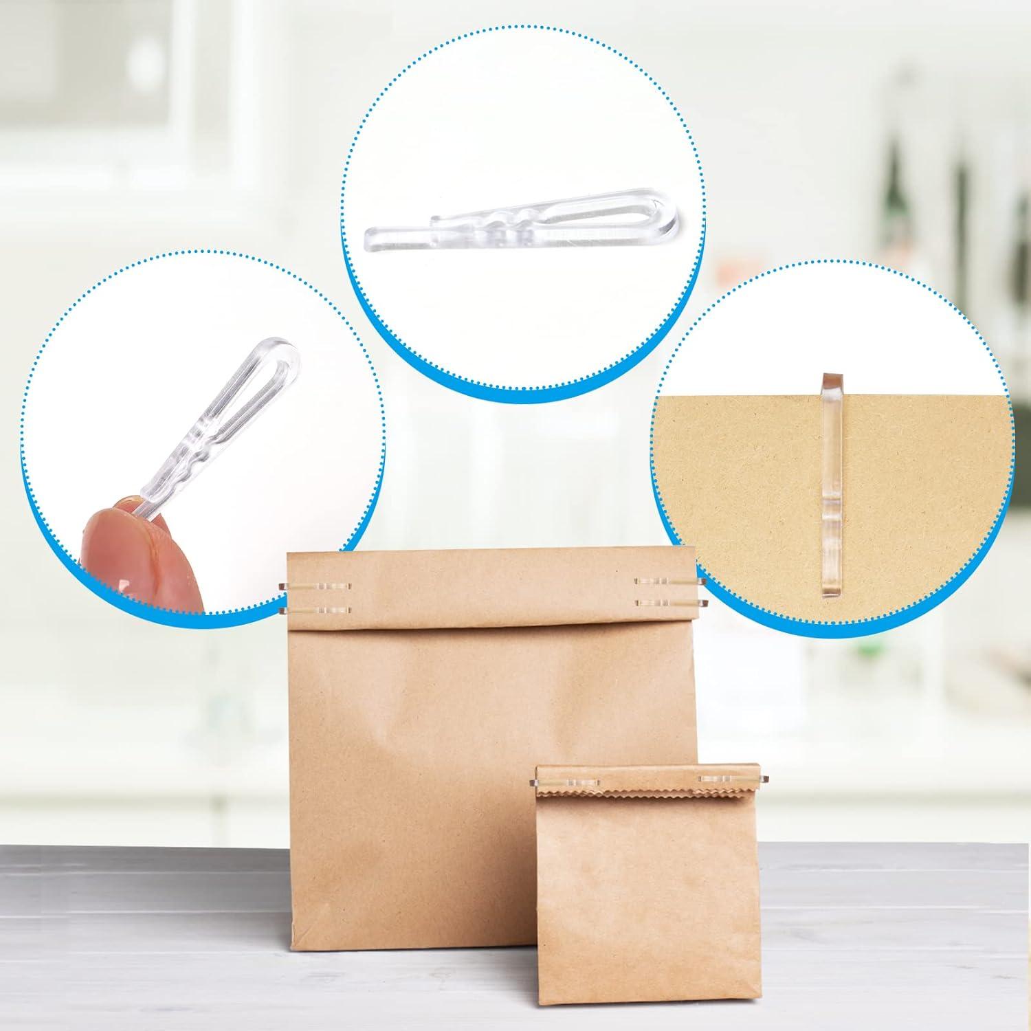 500 Clips de Plástico Transparente SBYURE en Forma de U