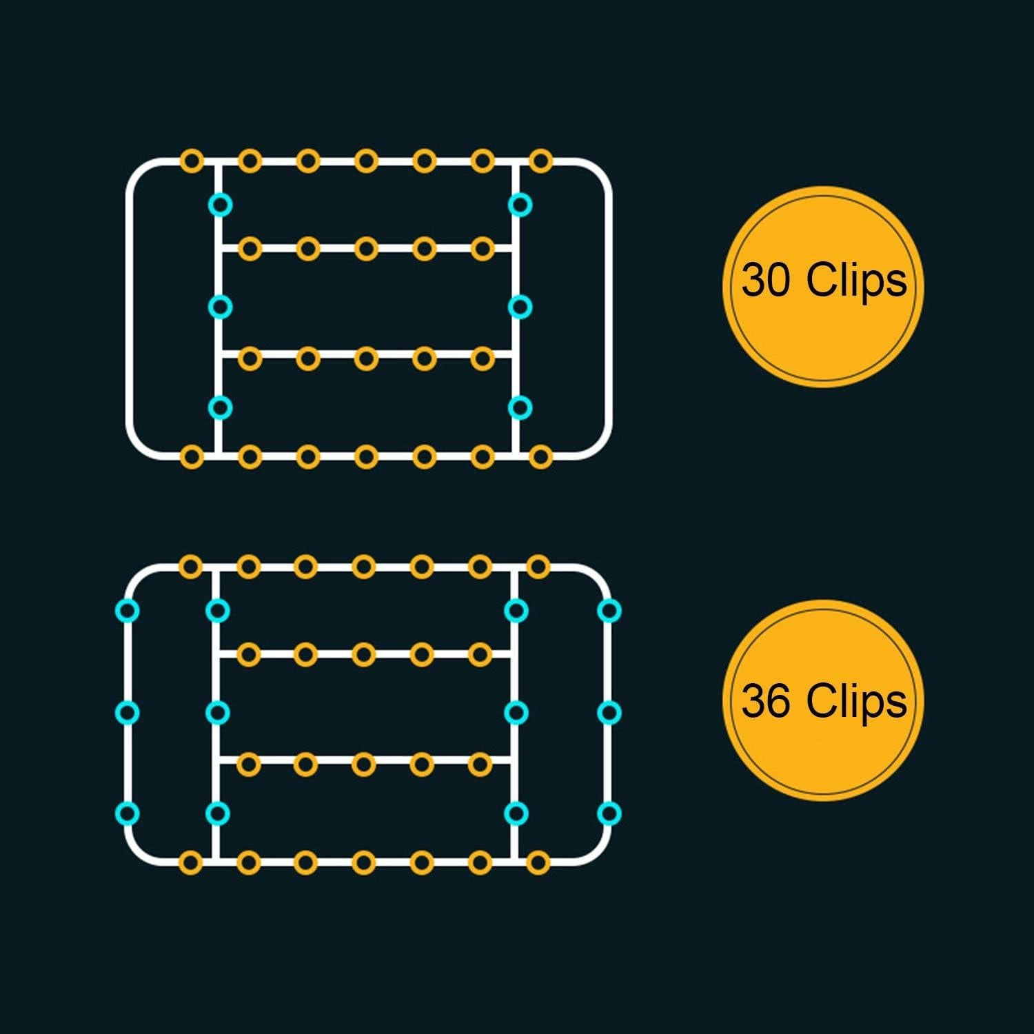 Perchas de Acero Inoxidable Tosnail con Clips - 2 Piezas