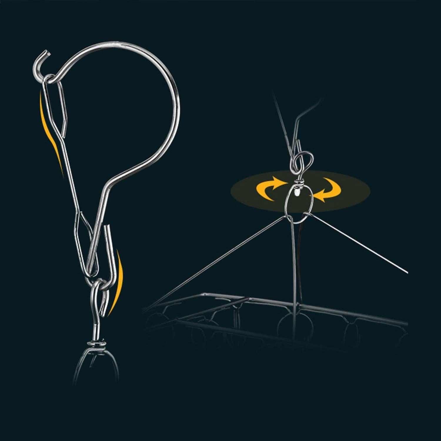 Perchas de Acero Inoxidable Tosnail con Clips - 2 Piezas