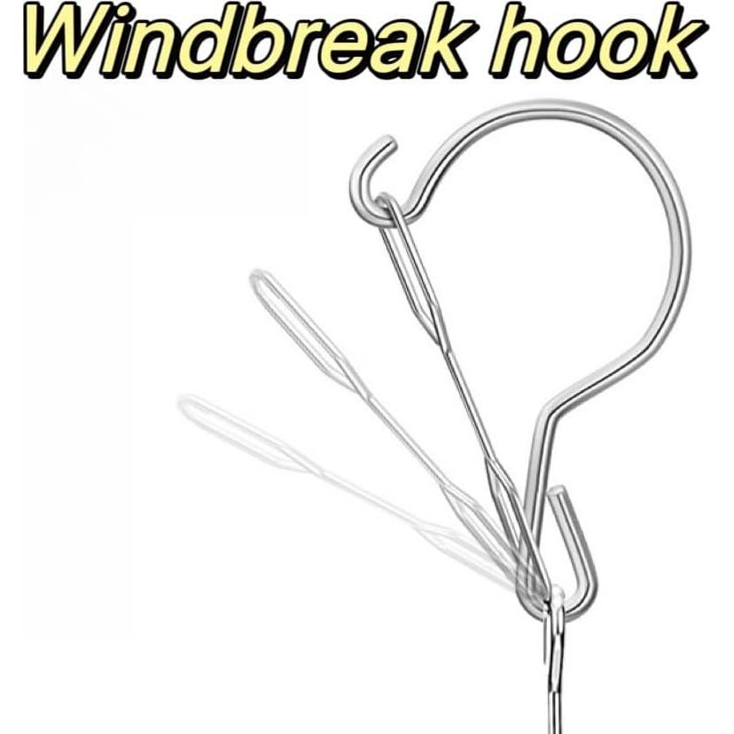 Perchero de Secado de Acero Inoxidable TVRTFQ - 2 Piezas con 80 Clips