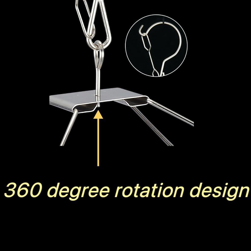 Perchero de Secado de Acero Inoxidable TVRTFQ - 2 Piezas con 80 Clips