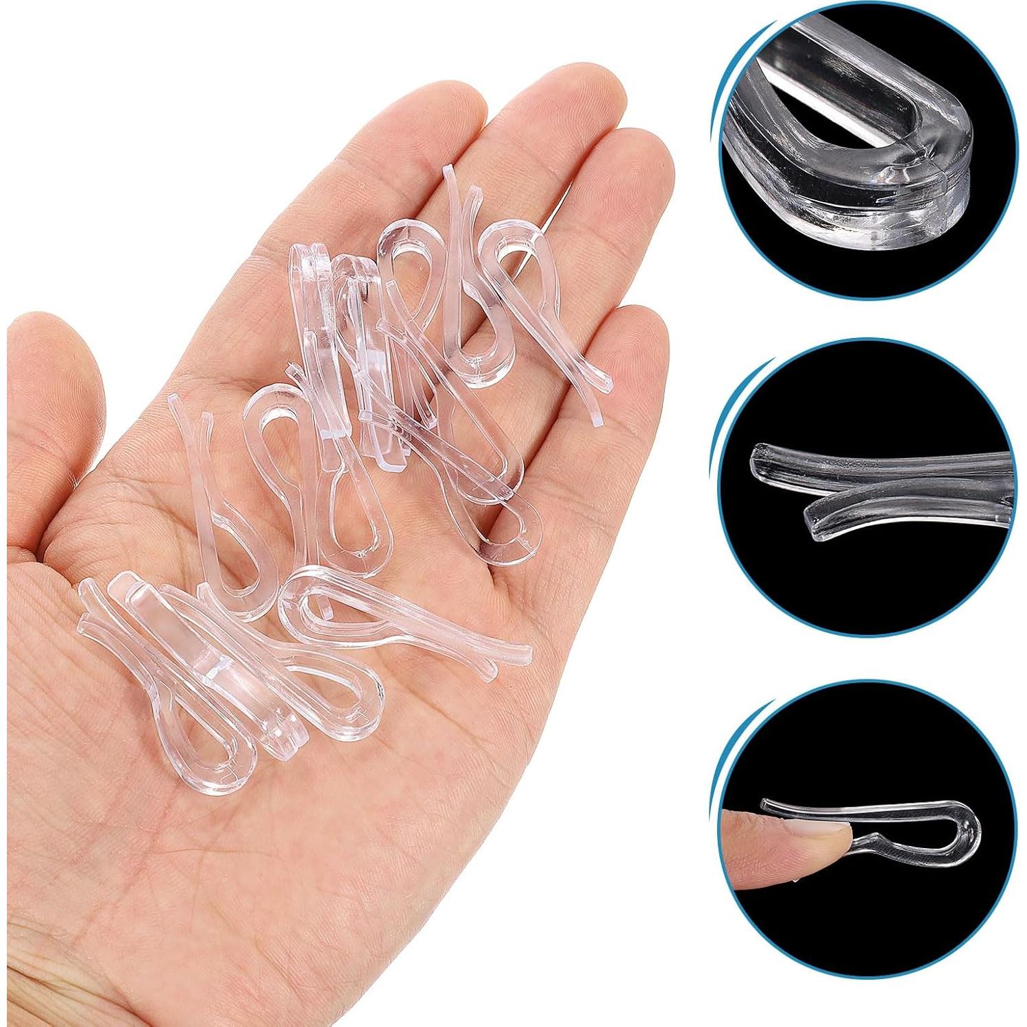 30 Clips Cocodrilo Plástico uxcell 37.5 mm Transparente