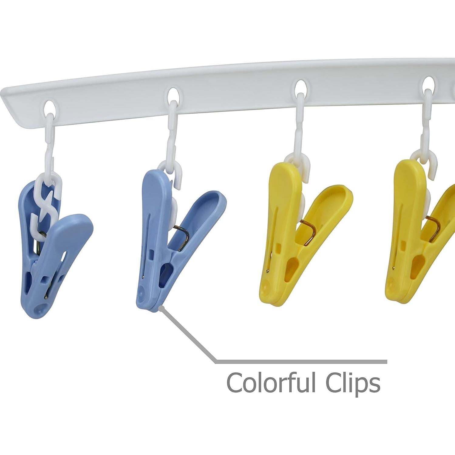 Perchero Secador EIKS 2 Pack con 8 Clips Antióxido