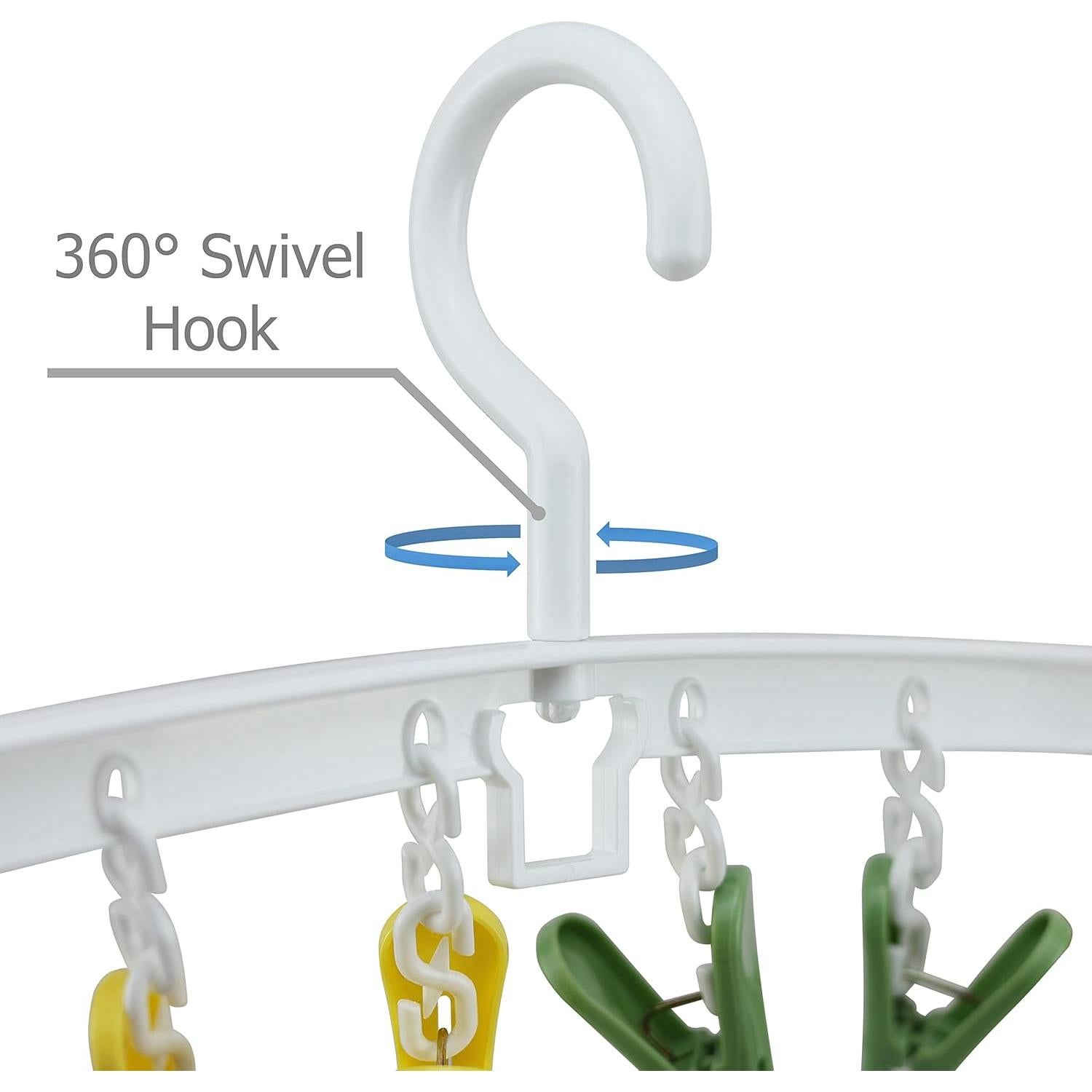 Perchero Secador EIKS 2 Pack con 8 Clips Antióxido