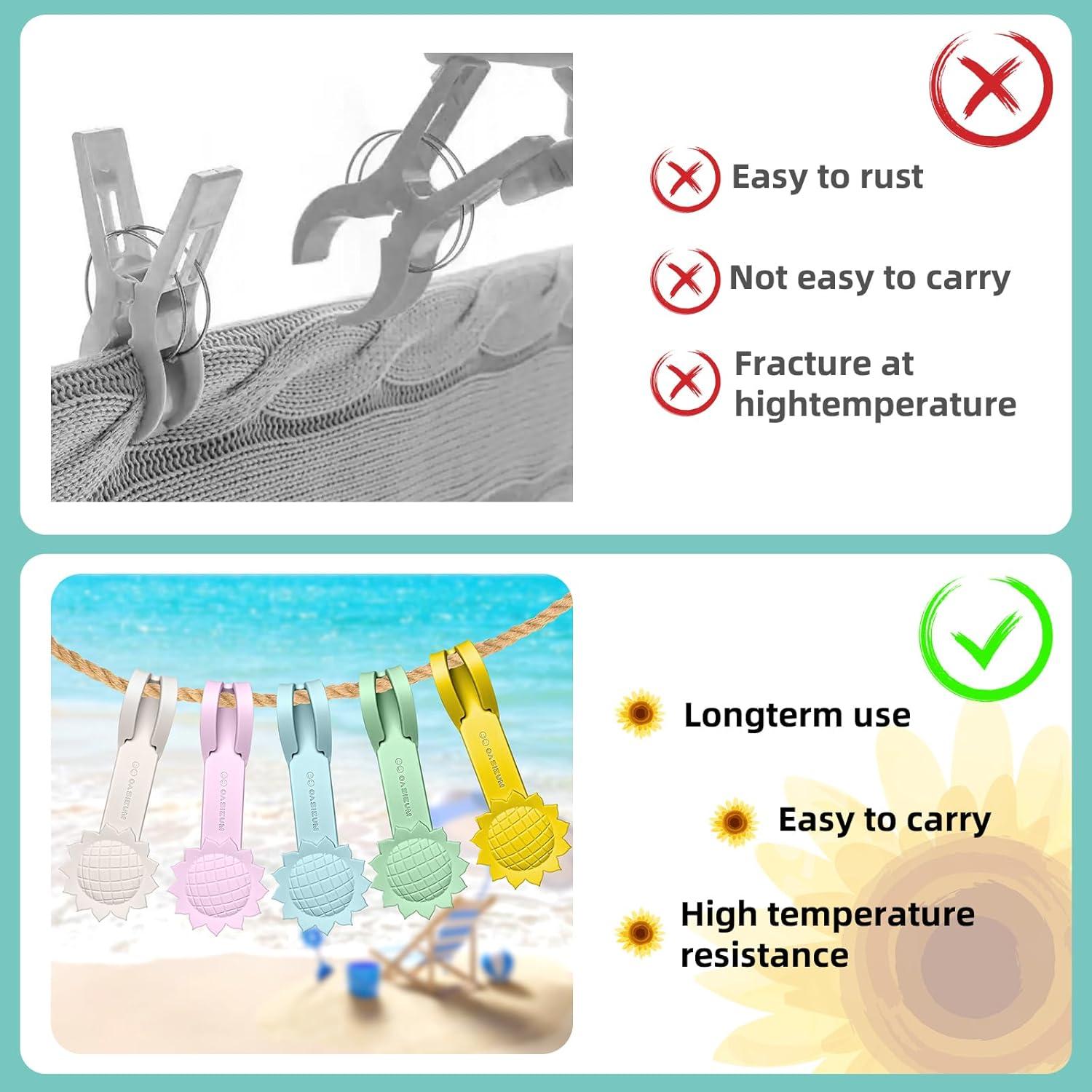 Clips Magnéticos OASIEUM para Toallas - Ganchos Multiuso Blanco