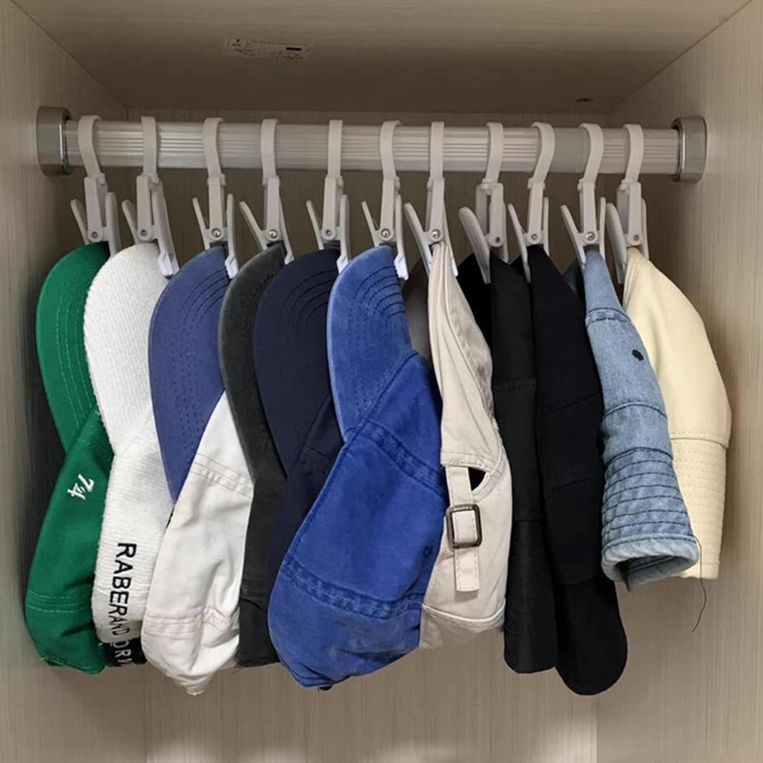 20 Ganchos Colgantes Giratorios Sermuok de Plástico Negro