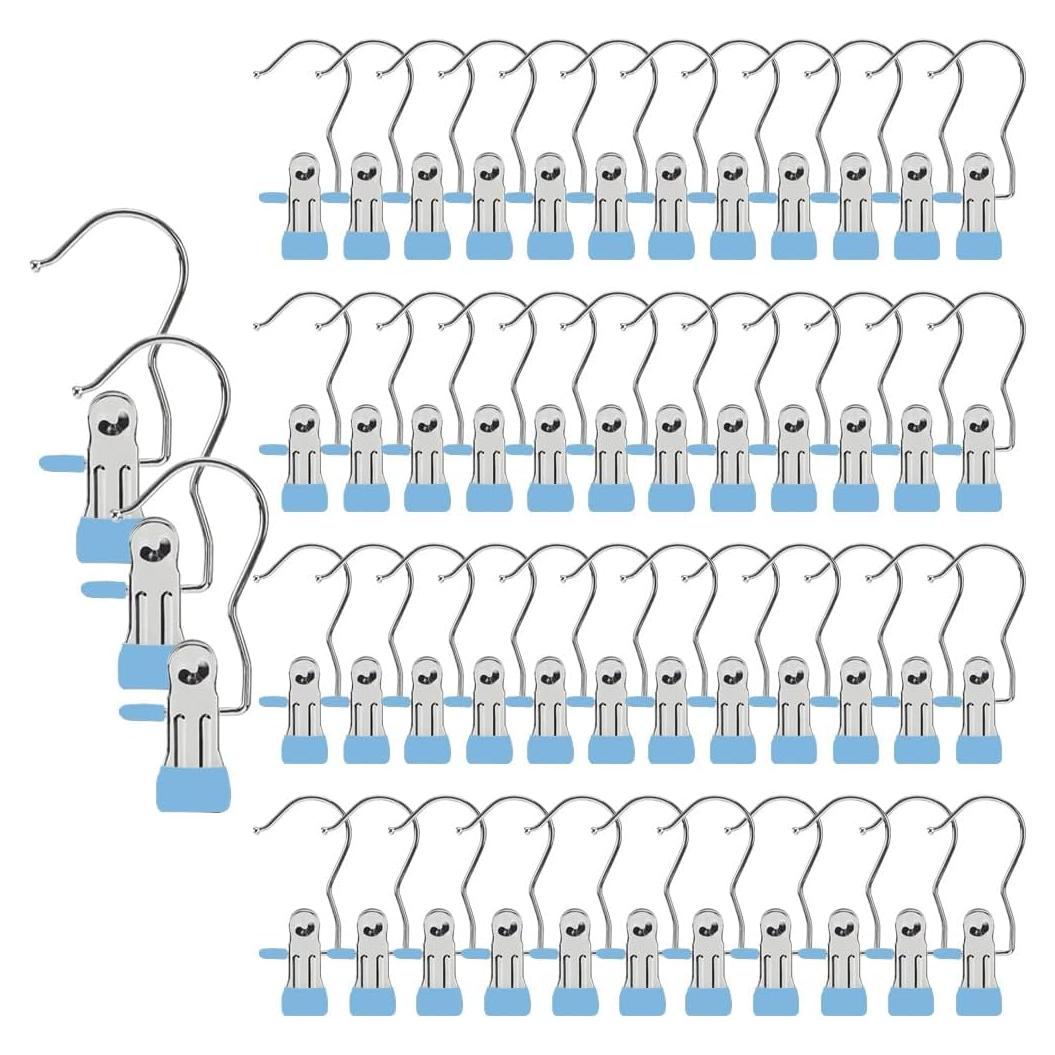 Ganchos de Clips AIWIWH 50 Piezas Azul para Ropa y Accesorios