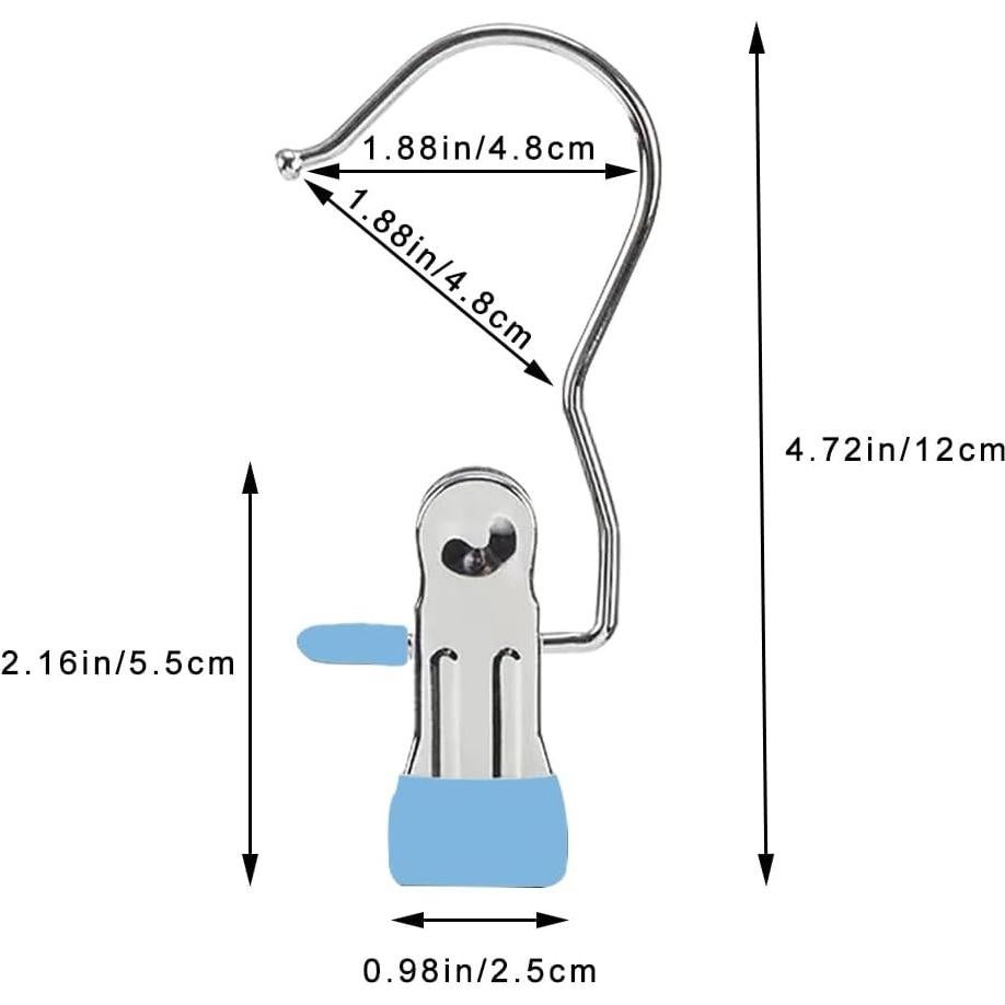 Ganchos de Clips AIWIWH 50 Piezas Azul para Ropa y Accesorios