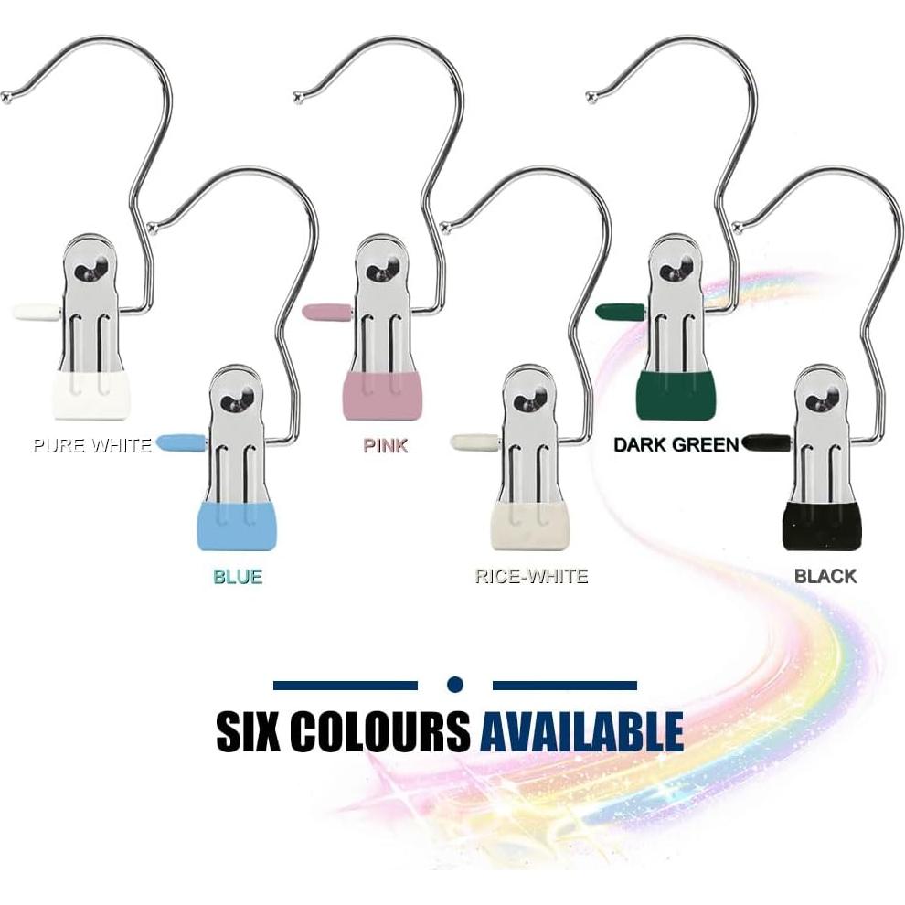 Ganchos de Clips AIWIWH 50 Piezas Azul para Ropa y Accesorios