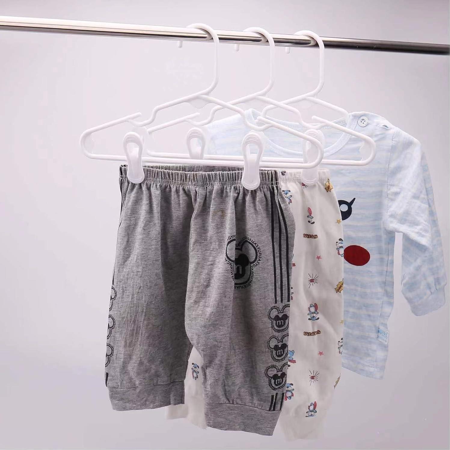 Clips para Perchas Multiusos LyyGuanYoo - 60 Piezas Plástico Blanco