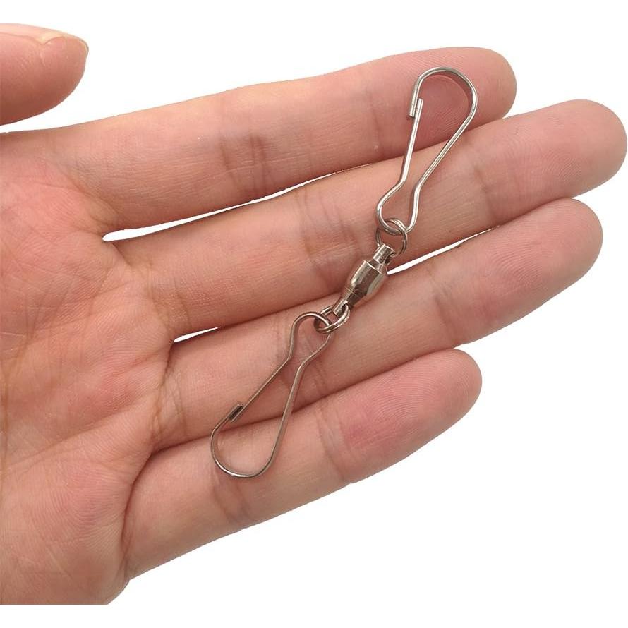 Ganchos Duales Giratorios Alamic - Acero Inoxidable 6 Piezas