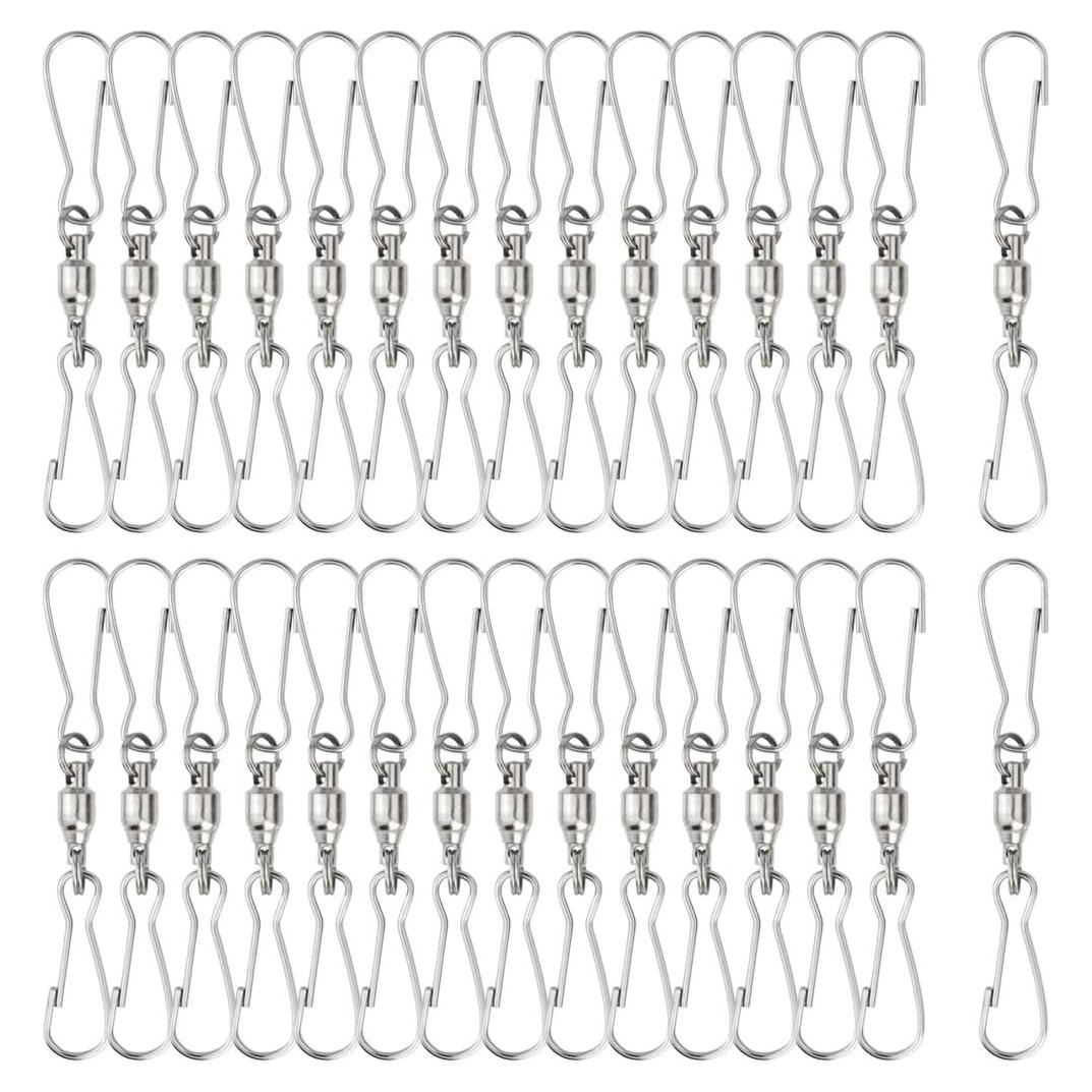 30 Clips Giratorios Duales Mifengda 7cm Acero Inoxidable