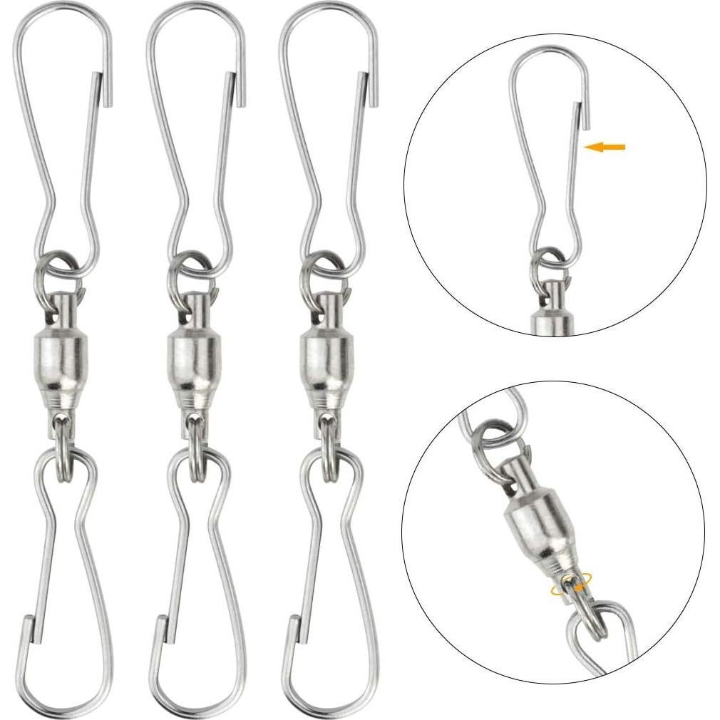 30 Clips Giratorios Duales Mifengda 7cm Acero Inoxidable