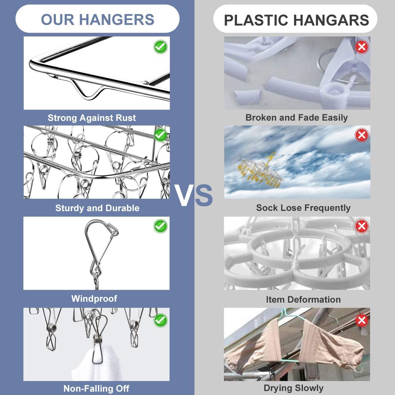 Estructura de Secado Fayleeko 52 Clips Acero Inoxidable Plegable