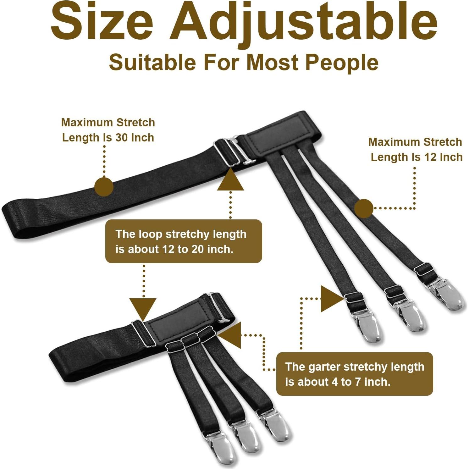 Soportes de Camisa para Hombres XFXHEYY, Clips Ajustables 3.0