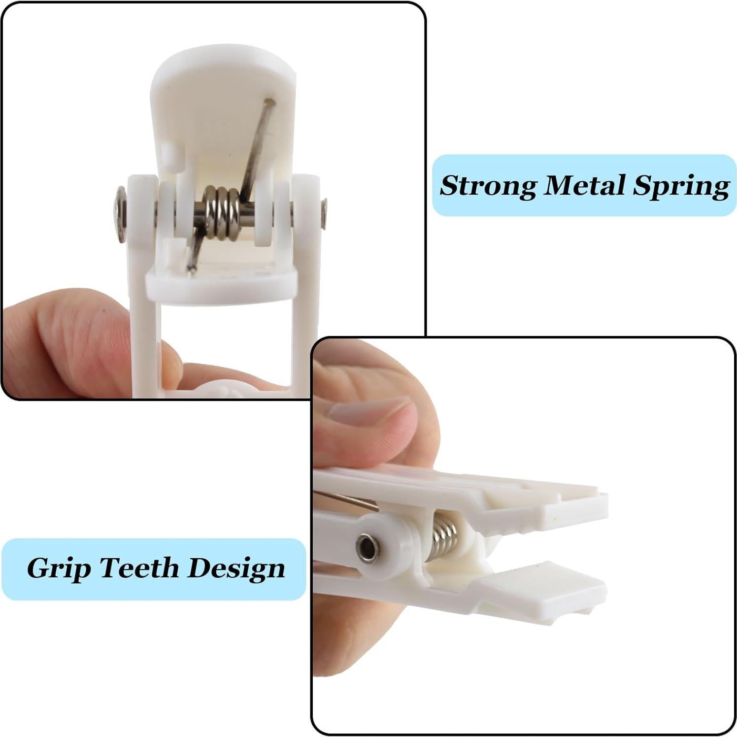 Ganchos de Lavandería VinBee 20 PCS Plástico Blanco 10.9 cm