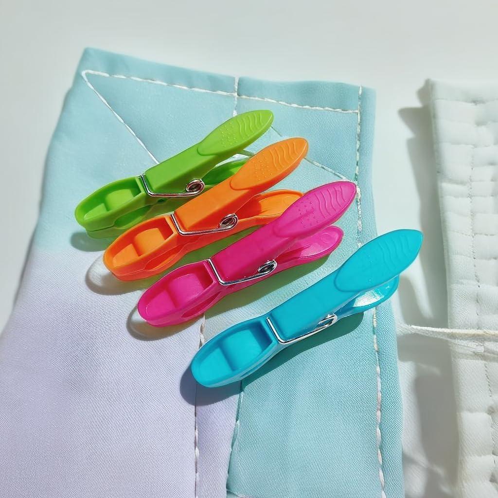 72 Pinzas de Ropa Coloridas Wjwumha con 2 Cuerdas de 5m