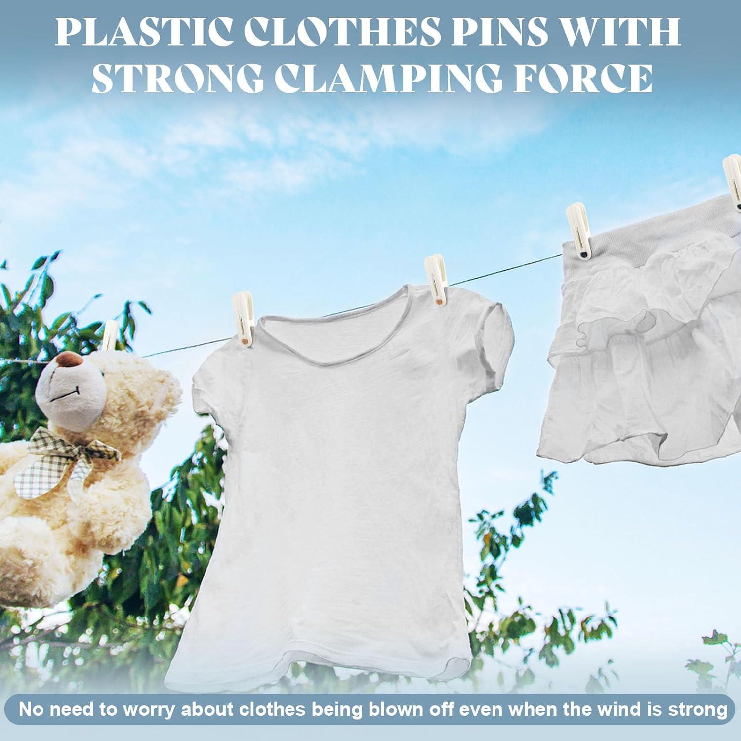 Paquete de 24 Pinzas de Plástico CAETOUNG Alta Resistencia