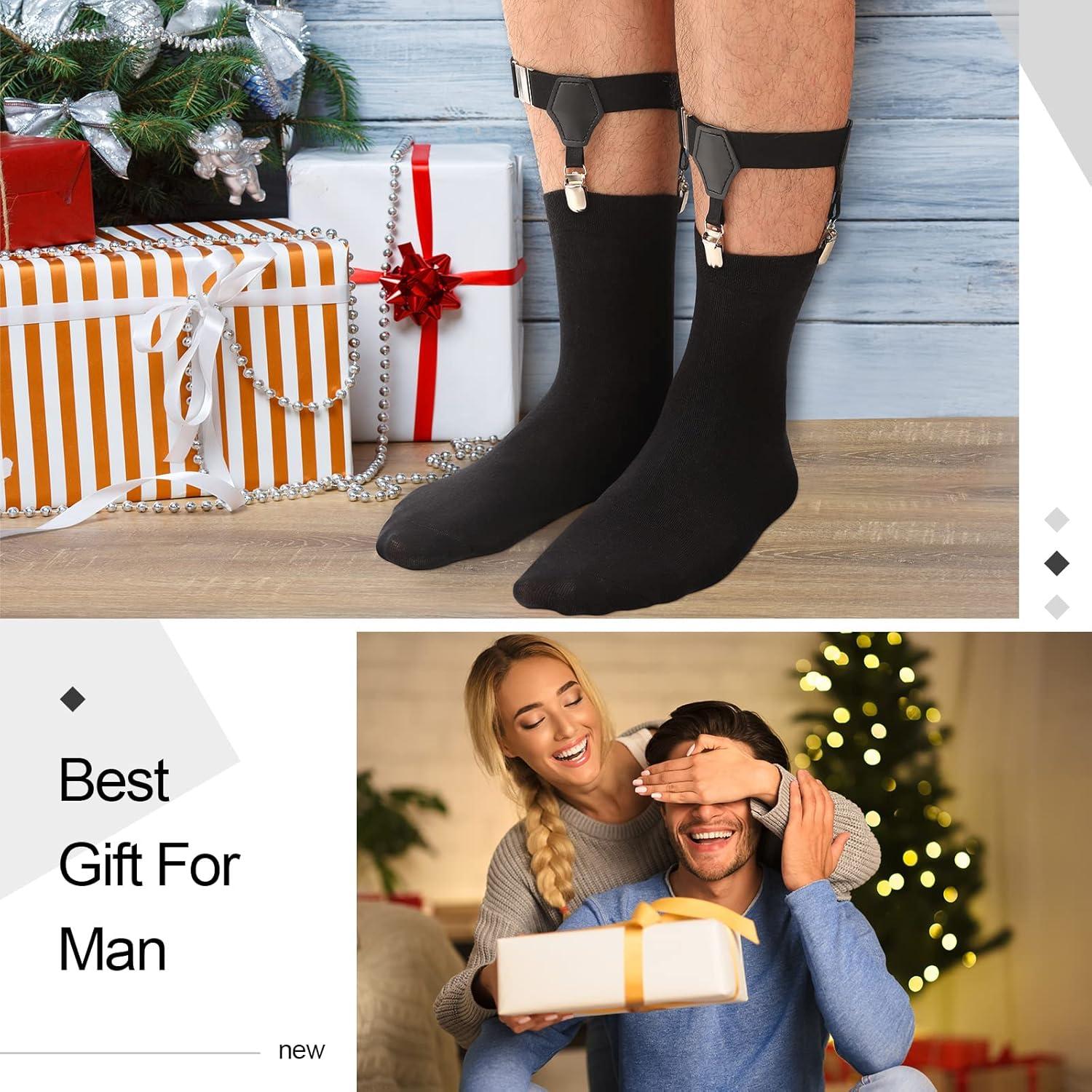 Suspensores de Calcetines para Hombres Eurzom 2 Pares Ajustables